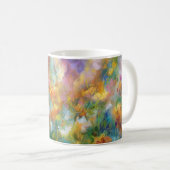 Abstrakte kosmische Blumenexplosion in Pastellfarb Kaffeetasse (VorderseiteRechts)