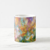 Abstrakte kosmische Blumenexplosion in Pastellfarb Kaffeetasse (Mittel)