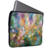 Abstrakte kosmische Blumenexplosion in Pastellfarb Laptopschutzhülle (Vorne Rechts)