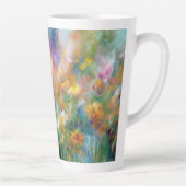 Abstrakte kosmische Blumenexplosion in Pastellfarb Milchtasse (Rechts)