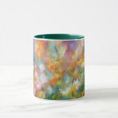 Abstrakte kosmische Blumenexplosion in Pastellfarb Tasse (Zentrum)