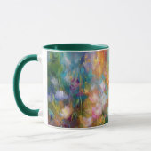 Abstrakte kosmische Blumenexplosion in Pastellfarb Tasse (Links)