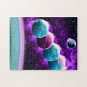 Abstrakte kosmische Dynamik Lila Universum Puzzle (Horizontal)