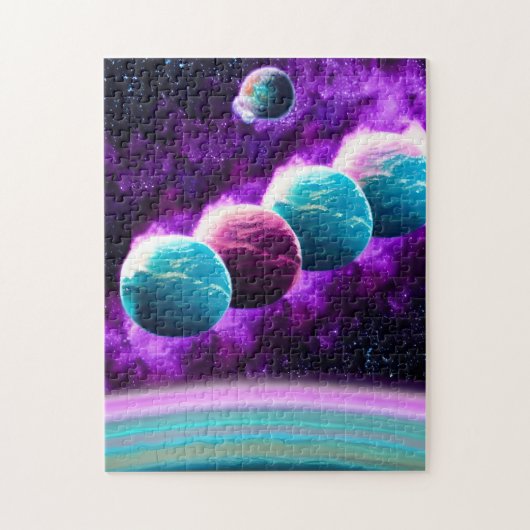 Abstrakte kosmische Dynamik Lila Universum Puzzle (Vertikal)