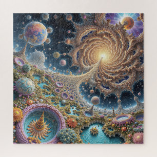 Abstrakte kosmische Harmonie mit Mandalenenergie Puzzle