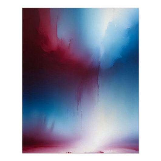 Abstrakte kosmische Horizont-Fantasie Hintergrundg Poster (Vorderseite)