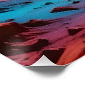 Abstrakte kosmische Horizont-Fantasie Hintergrundg Poster (Ecke)