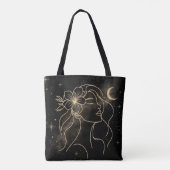 Abstrakte kosmische Mystikerin Tasche (Rückseite)