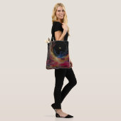 Abstrakte Kosmische Nacht-Tasche Tasche (Am Model)
