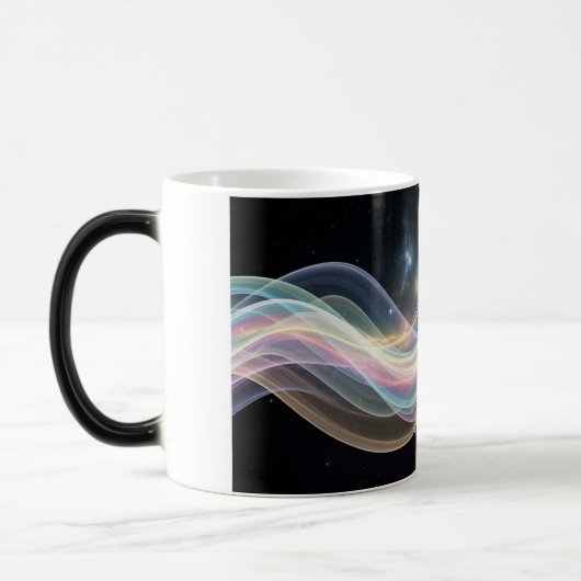 Abstrakte kosmische Welle Galaxie Verwandlungstasse (Links)