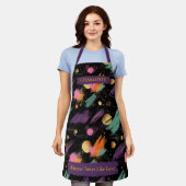 Abstrakte kosmische Winter-Schürze mit Individuell Schürze (Getragen)