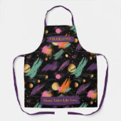 Abstrakte kosmische Winter-Schürze mit Individuell Schürze (Vorderseite)