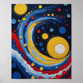 Abstrakte Kosmische Wirbelkunst Poster