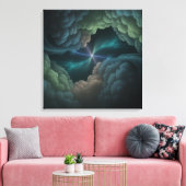 Abstrakte kosmische Wolken-Wandkunst auf Leinwand (Insitu (Wohnzimmer))