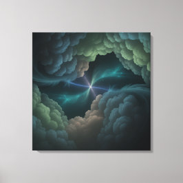 Abstrakte kosmische Wolken-Wandkunst auf Leinwand