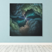 Abstrakte kosmische Wolken-Wandkunst auf Leinwand (Insitu (Holzboden))
