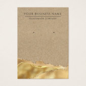 Abstrakte Kraft Gold Earring Display Cards (Vorderseite)