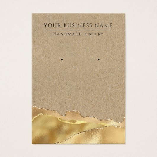 Abstrakte Kraft Gold Earring Display Cards (Vorderseite)