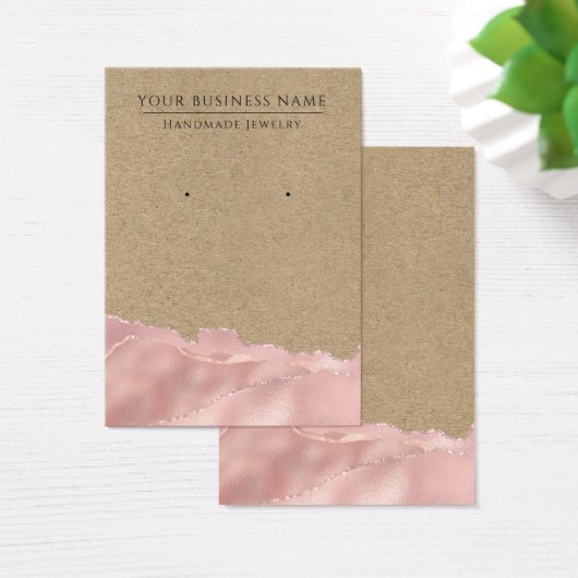 Abstrakte Kraft-Rose-Gold-Earring-Display-Cards (Schreibtisch)