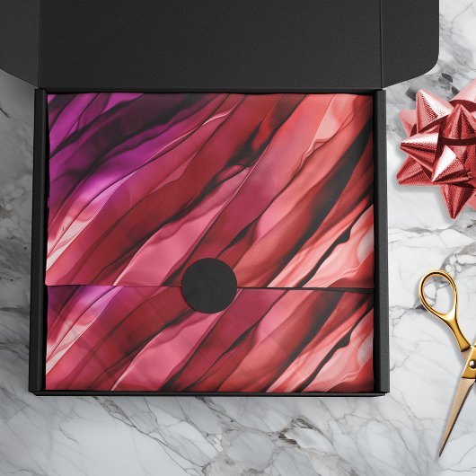 Abstrakte Krawatte Färben Lila Roter Boote Seidenpapier