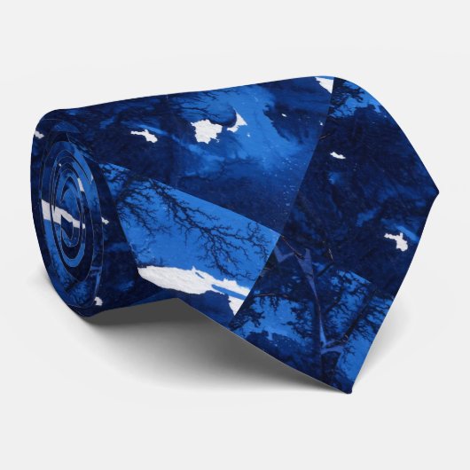 Abstrakte Krawatte "Frozen Ridge" (Gerollt)