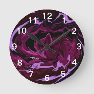 Abstrakte Krawatten-Wand-Uhr Runde Wanduhr