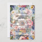 Abstrakte Kreative Blume Kunst Geburtstagsparty Einladung (Vorderseite)