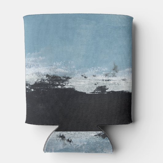 Abstrakte, kreative, handbemalte Landschaft. Dosenkühler (Rückseite)