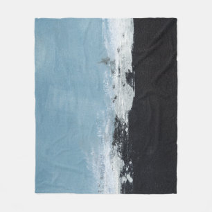 Abstrakte, kreative, handbemalte Landschaft. Fleecedecke