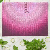 Abstrakte Kreis vitrage Rosabeschaffenheit Handtuch (Gefaltet)