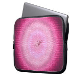 Abstrakte Kreis vitrage Rosabeschaffenheit Laptopschutzhülle (Vorderseite Links)