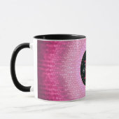 Abstrakte Kreis vitrage Rosabeschaffenheit Tasse (Links)