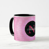 Abstrakte Kreis vitrage Rosabeschaffenheit Tasse (Vorderseite Links)