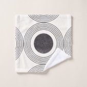 Abstrakte Kreisbildung Badhandtuch Set (Waschlappen)