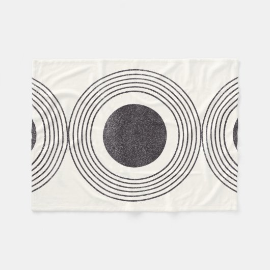 Abstrakte Kreisbildung Fleecedecke (Vorderseite (Horizontal))