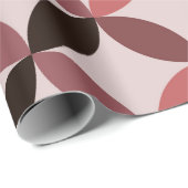 Abstrakte Kreise des Mitteljahrhunderts Braunkoral Geschenkpapier (Rolleneckpunkt)