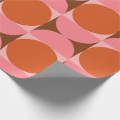 Abstrakte Kreise des mittleren Jahrhunderts rosa u Geschenkpapier (Ecke)