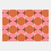 Abstrakte Kreise des mittleren Jahrhunderts rosa u Geschenkpapier Set (Vorderseite 2)