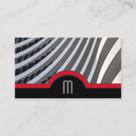 Abstrakte Kreise graurote Farbtöne eleganter Archi Visitenkarte