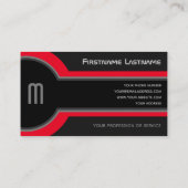 Abstrakte Kreise graurote Farbtöne in elegantem Sc Visitenkarte (Rückseite)