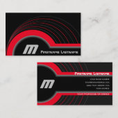 Abstrakte Kreise graurote Farbtöne in elegantem Sc Visitenkarte (Vorne/Hinten)