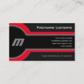 Abstrakte Kreise graurote Farbtöne in elegantem Sc Visitenkarte (Rückseite)