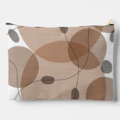 Abstrakte Kreise in Braun, Tan und Grau Zubehörtasche (Rückseite)