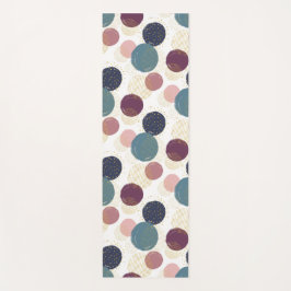 Abstrakte Kreise in Pastell und Gold Yogamatte
