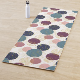 Abstrakte Kreise in Pastell und Gold Yogamatte