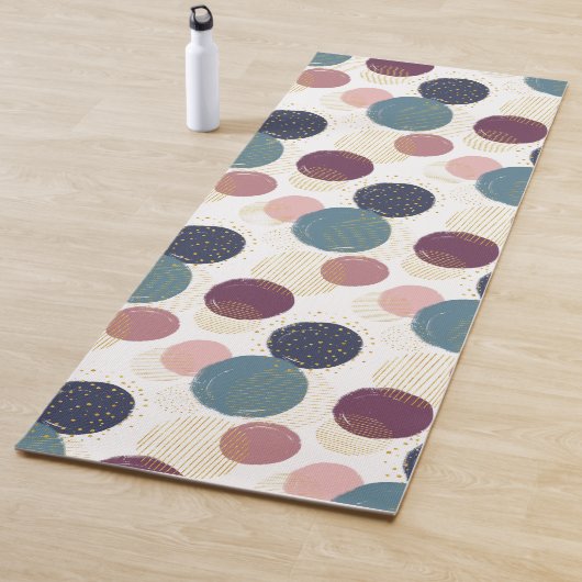 Abstrakte Kreise in Pastell und Gold Yogamatte (Beispiel)