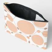 Abstrakte Kreise in Peach und Tan Zubehörtasche (Offen)