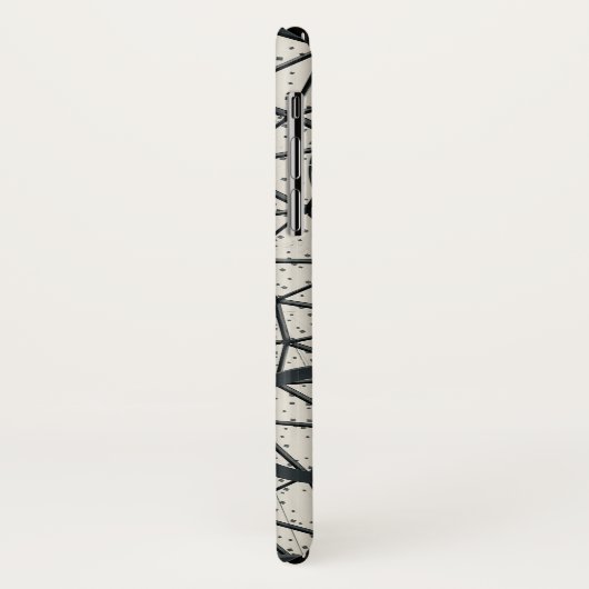 Abstrakte Kreise in Schwarz und Weiß Case-Mate iPhone Hülle (Hinten/Links)