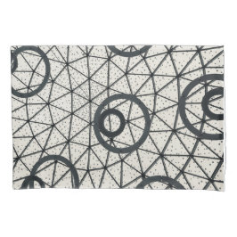 Abstrakte Kreise in Schwarz und Weiß Kissenbezug