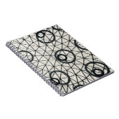 Abstrakte Kreise in Schwarz und Weiß Notizblock (Rechte Seite)